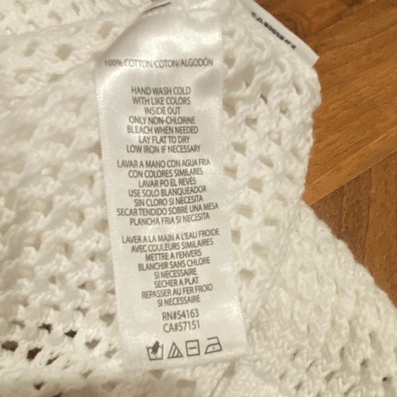 Calvin Klein Jeans White Open-Knit Sweater - Picture 3 of 5